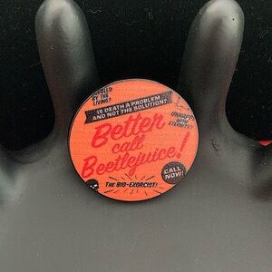 Beetlejuice Advertisement pin